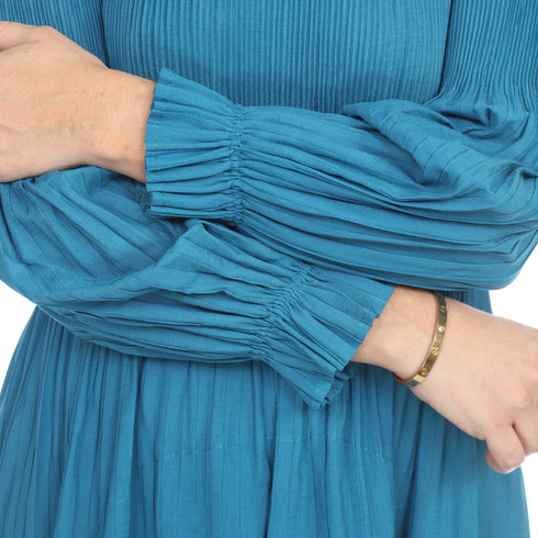 Long Sleeve Multi Layer Dress - DR1098 Teal